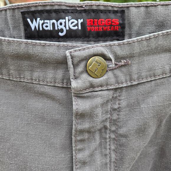 Wrangler Riggs Workwear Reinforced Carpenter Ripstop Grey Cargo Pants size 40L - Picture 2 of 16